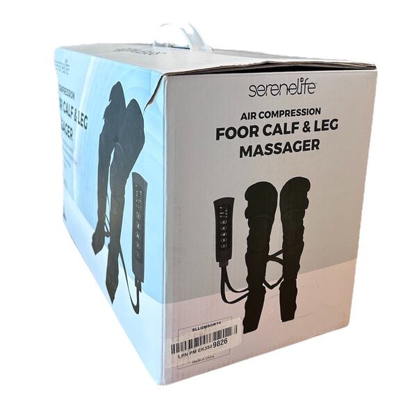 SereneLife Air Compression Leg Massager, Full Leg Massager w/Heat + Compression - Picture 2 of 3